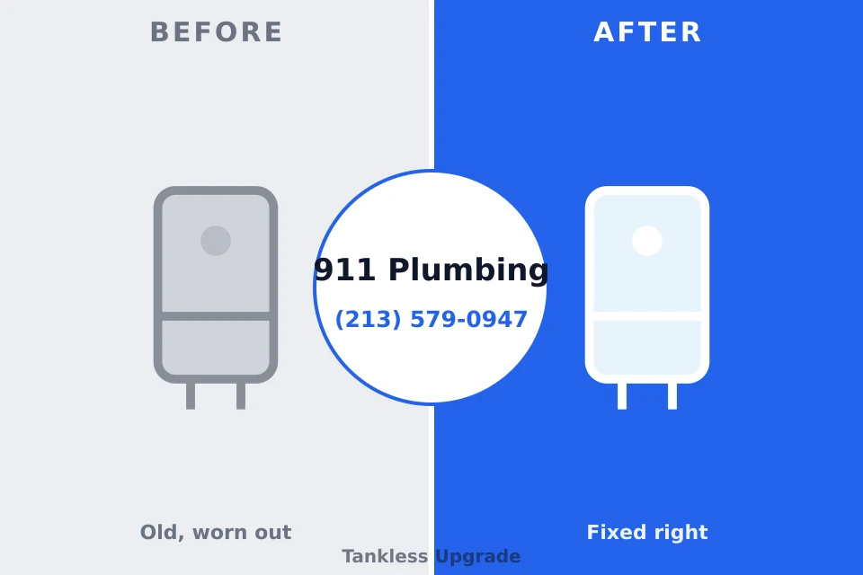 Before and after: plumbing repair Kingston, IL